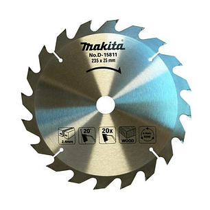 Disco 9-1/4 x 20 Dientes Eje 25 mm- Madera Makita D-15811