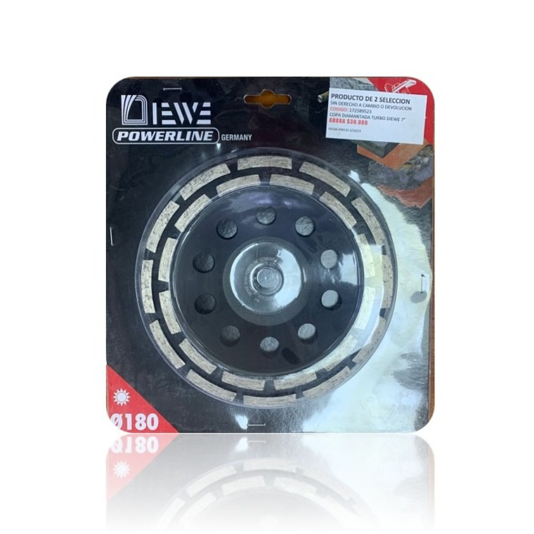 Copa Diamantada Diewe Turbo 7