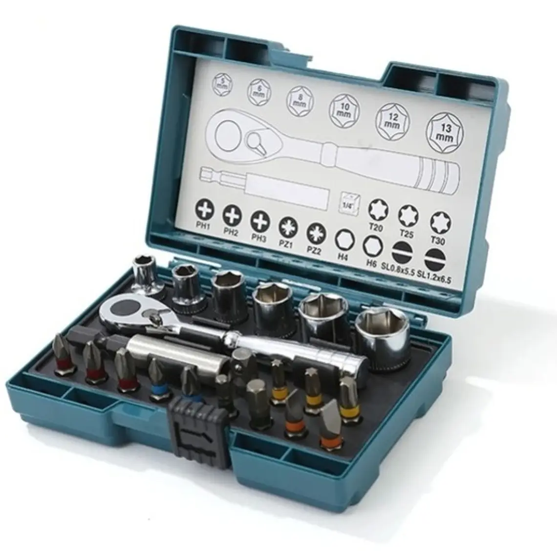 Set de 21 pza puntas y llaves Makita B-54081 1