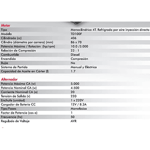 Generador Toyama mod. TD6000CXEJ-A