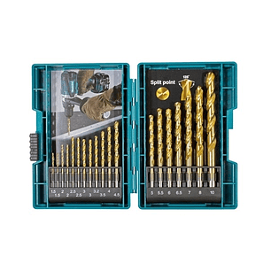 Set broca hss-tin metal 19pcs Makita B-67795