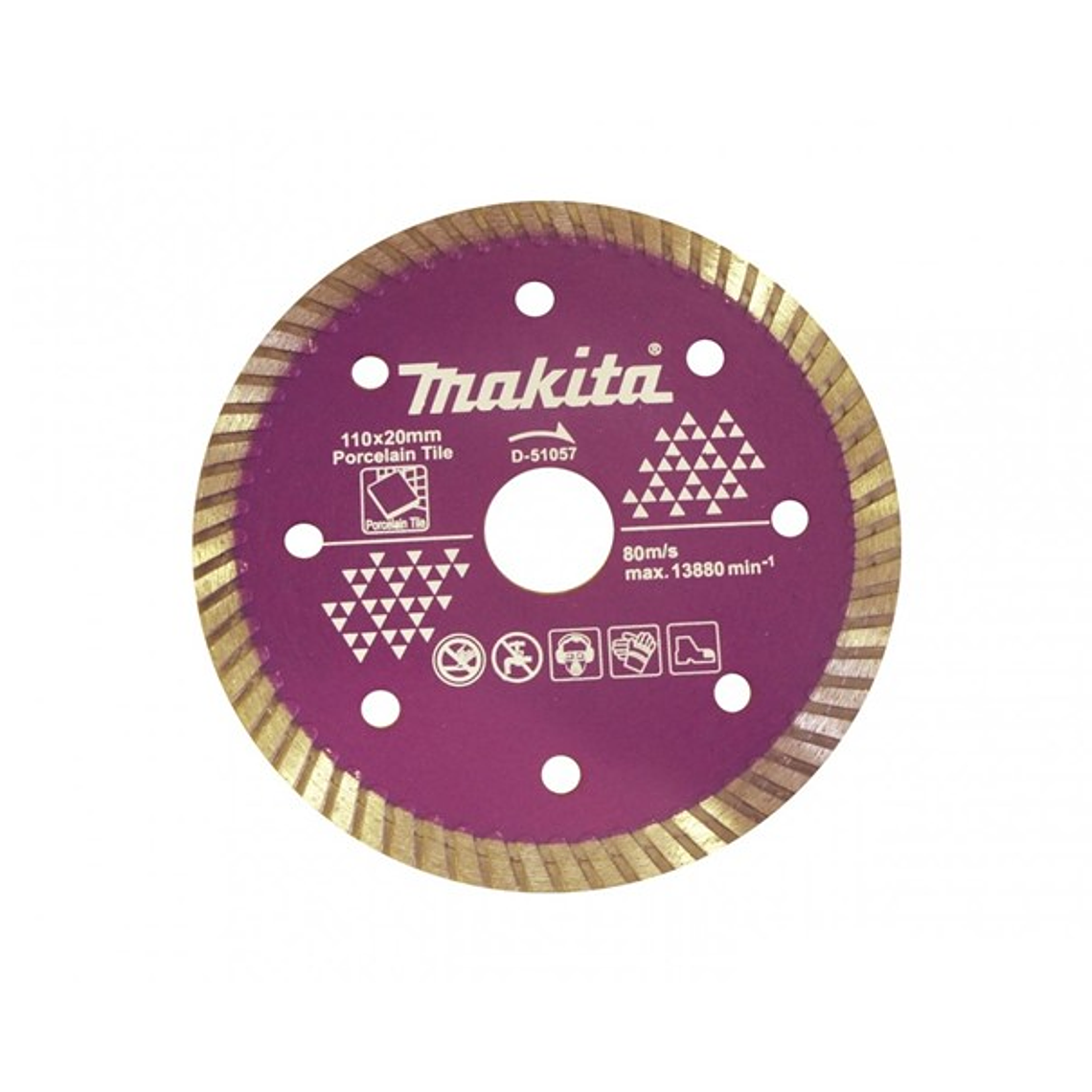 Disco diamantado para porcelanato 110mm Makita 1
