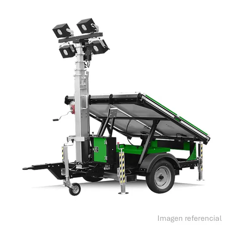 Torre de Iluminación Solar Led 2 paneles 1