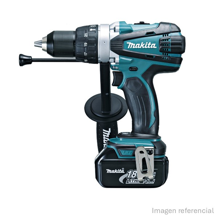 Taladro percutor inalámbrico 18V Makita DHP458RFE 1