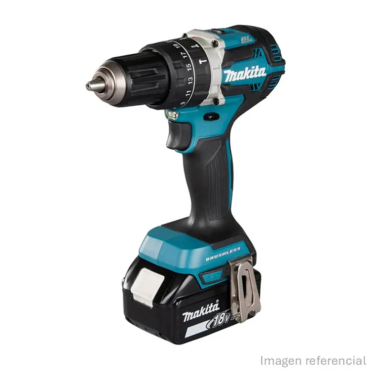 Taladro percutor inalámbrico 18V Makita DHP484RFE 1