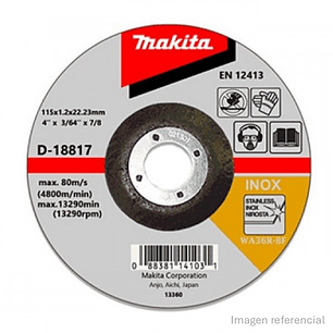Disco Corte Acero Inoxidable 4-1/2