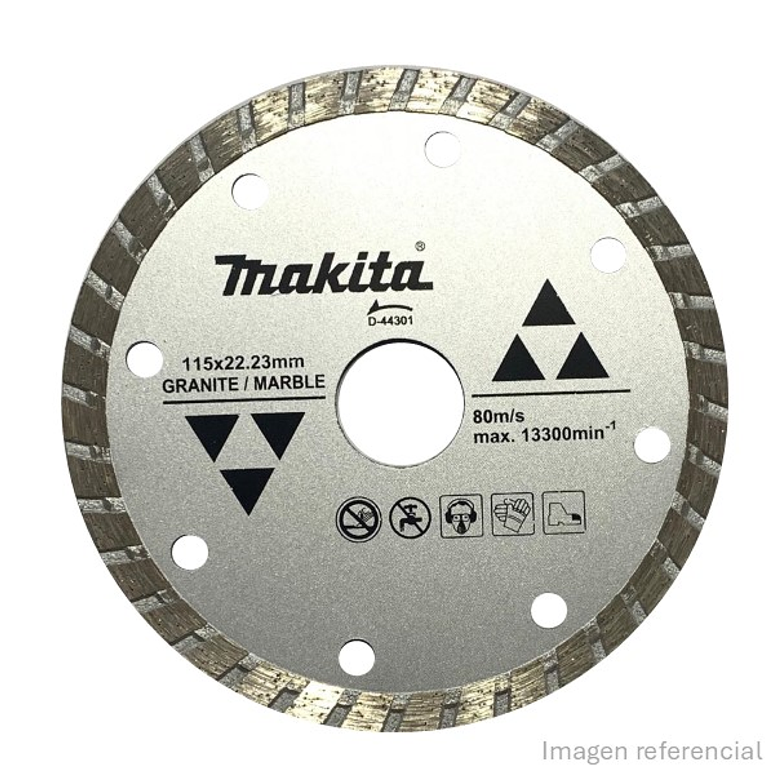 Disco Diamantado P/Granito /Marmol Ondulado 115x22.23mm Makita 1