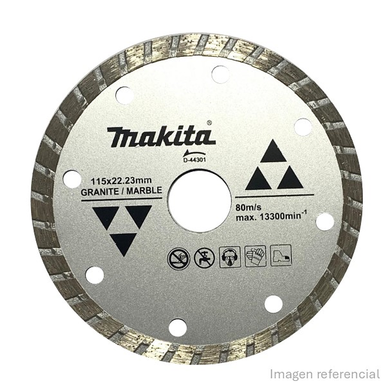 Disco Diamantado P/Granito /Marmol Ondulado 115x22.23mm Makita 1