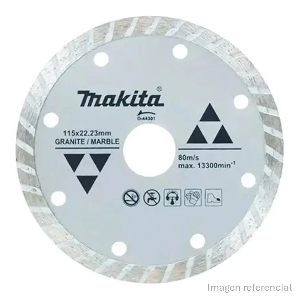 Disco Diamantado P/Granito /Marmol Ondulado 180x22.23mm Makita 1