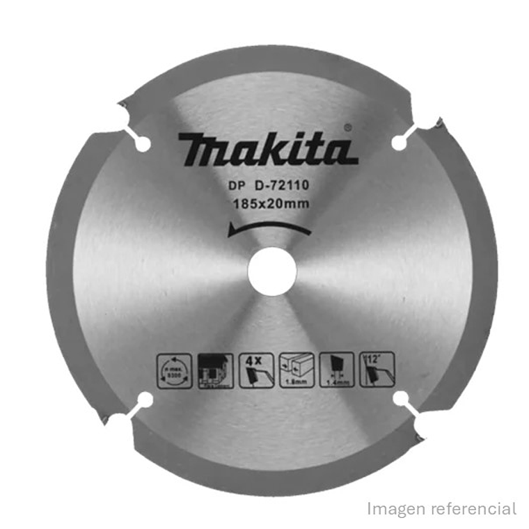 Disco Sierra Fibro Cemento 7-14 185X D-72110 1