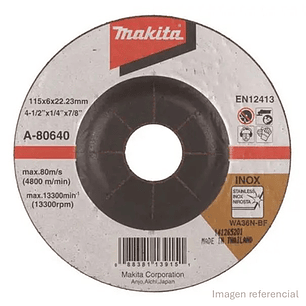 Disco Rectificador Para Acero Inoxidable 115x6x22 Makita