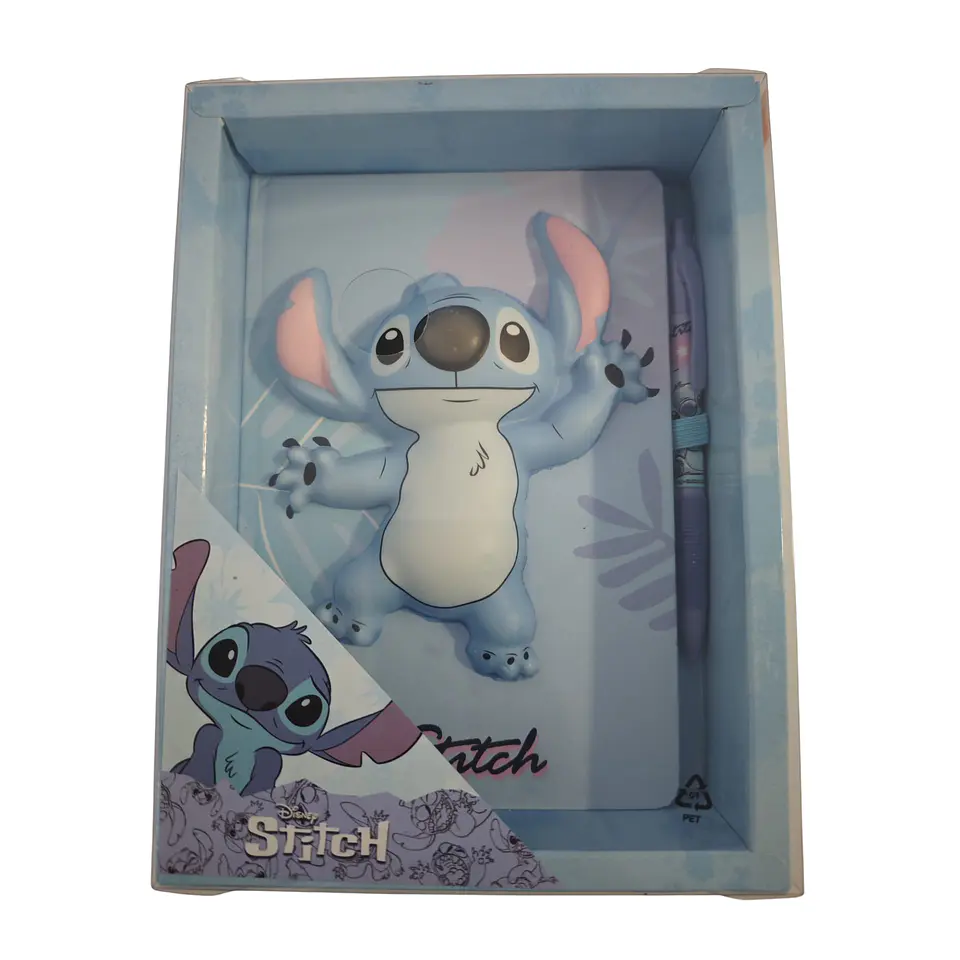 Conjunto de Bloco de Notas Squishy Stitch Disney A5 com Caneta 1
