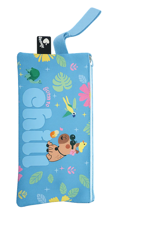 Bolsa Multiusos Tripla Capivara "Born to Chill" – 3 Compartimentos com Fecho