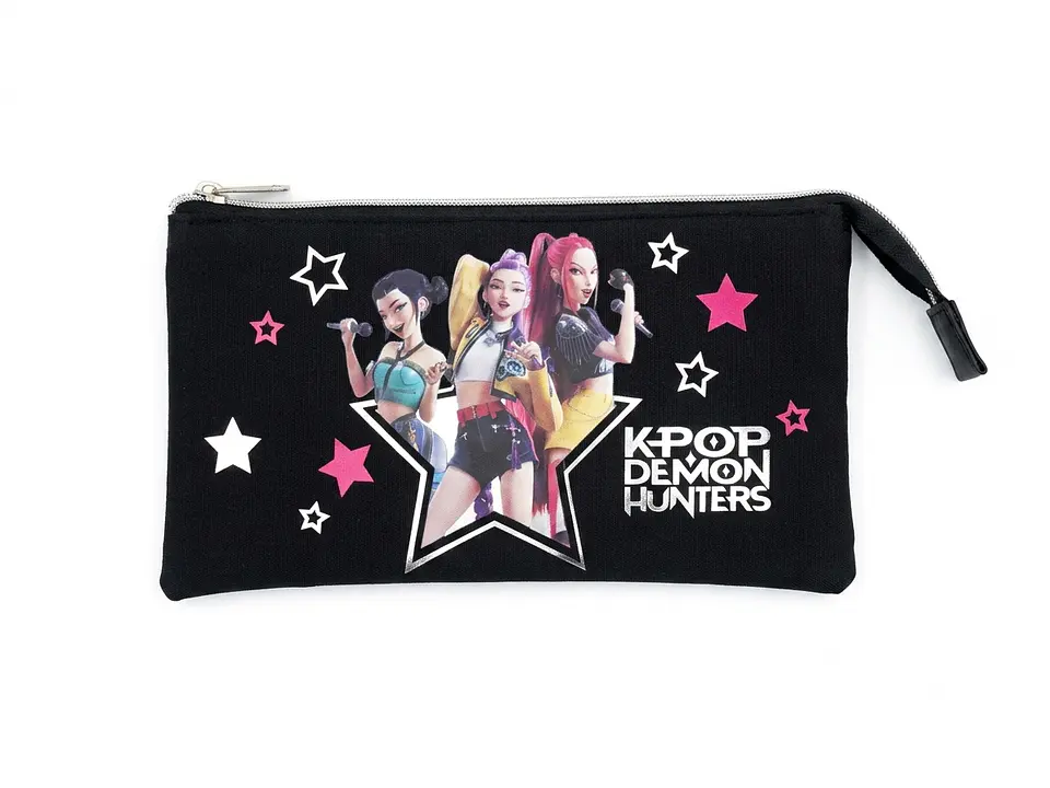 Estojo Escolar Triplo K-Pop Demon Hunters 1