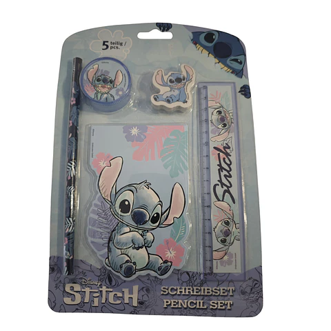 Conjunto Escolar Stitch Disney – Kit de Papelaria 5 Peças