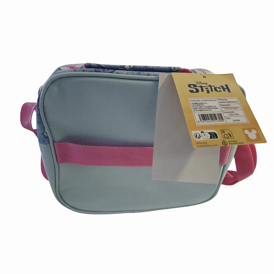 Bolsa Tiracolo Stitch Disney com Pompom Rosa 2