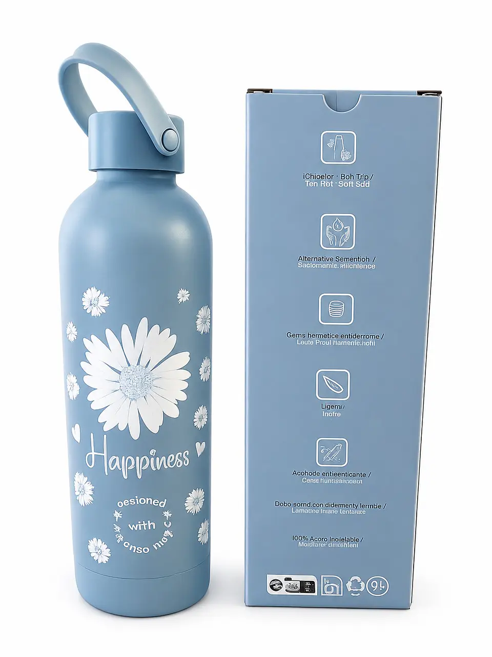 Garrafa Térmica Enso Happiness 500ml – Aço Inoxidável com Isolamento Térmico 3