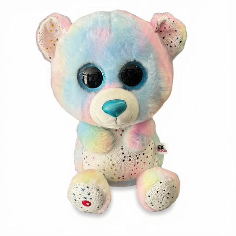 Peluche Urso Multicolorido Glubschis com Olhos Brilhantes e Padrão de Estrelas