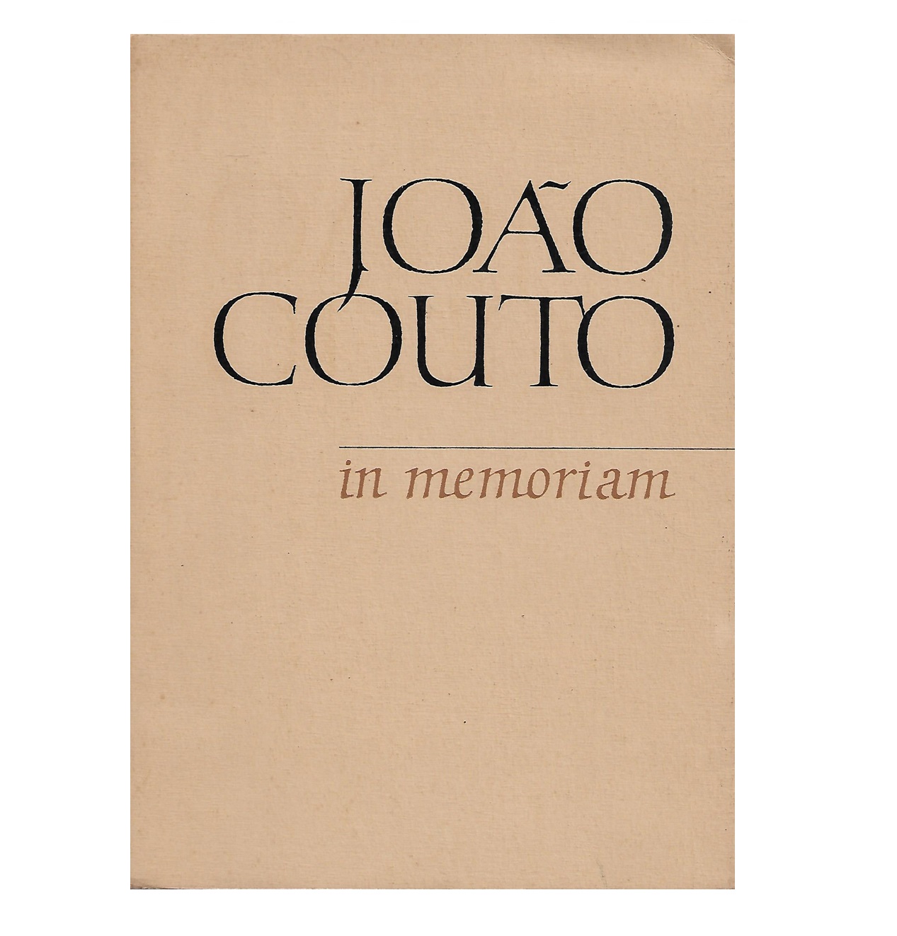 JOÃO COUTO, IN MEMORIAM.