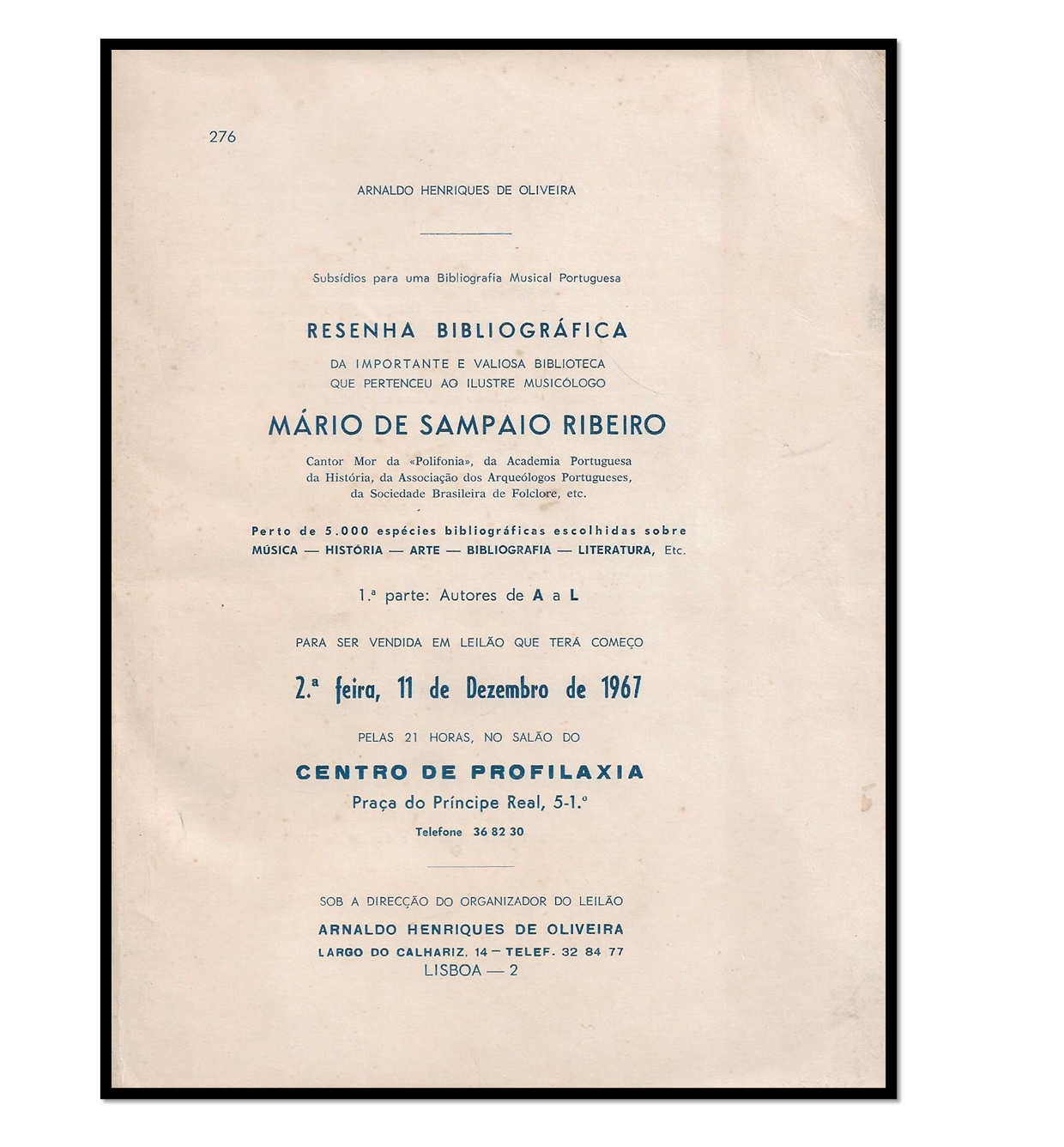 Subsídios para uma  Bibliografia Musical Portuguesa