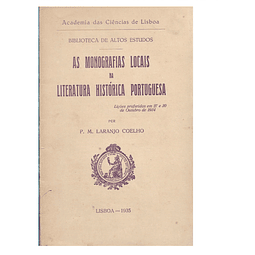 AS MONOGRAFIAS LOCAIS NA LITERATURA HISTÓRICA PORTUGUESA