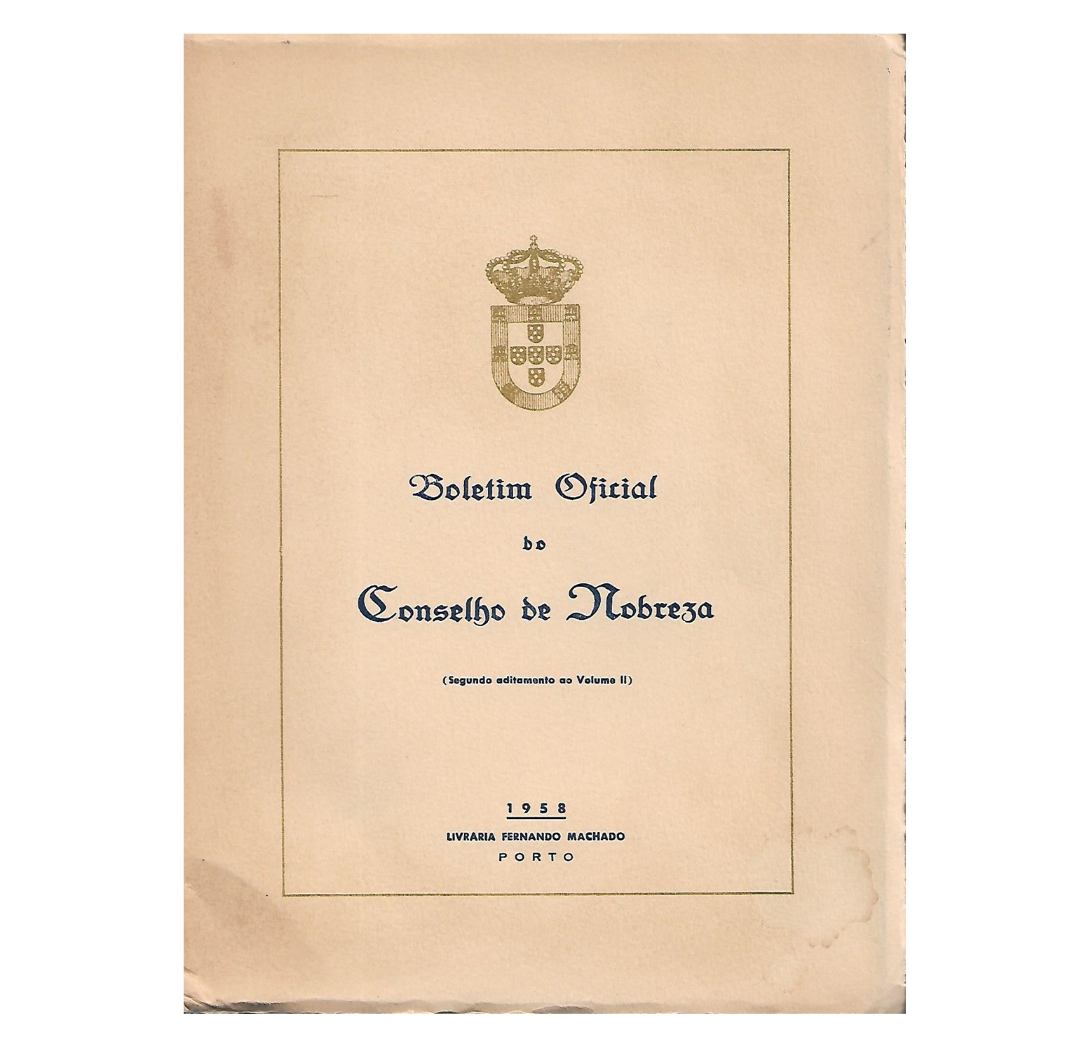 BOLETIM OFICIAL DO CONSELHO DA NOBREZA. 1958
