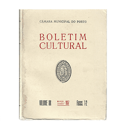 BOLETIM CULTURAL DO PORTO VOLUME XX,  FASCS. 1-2.﻿ 
