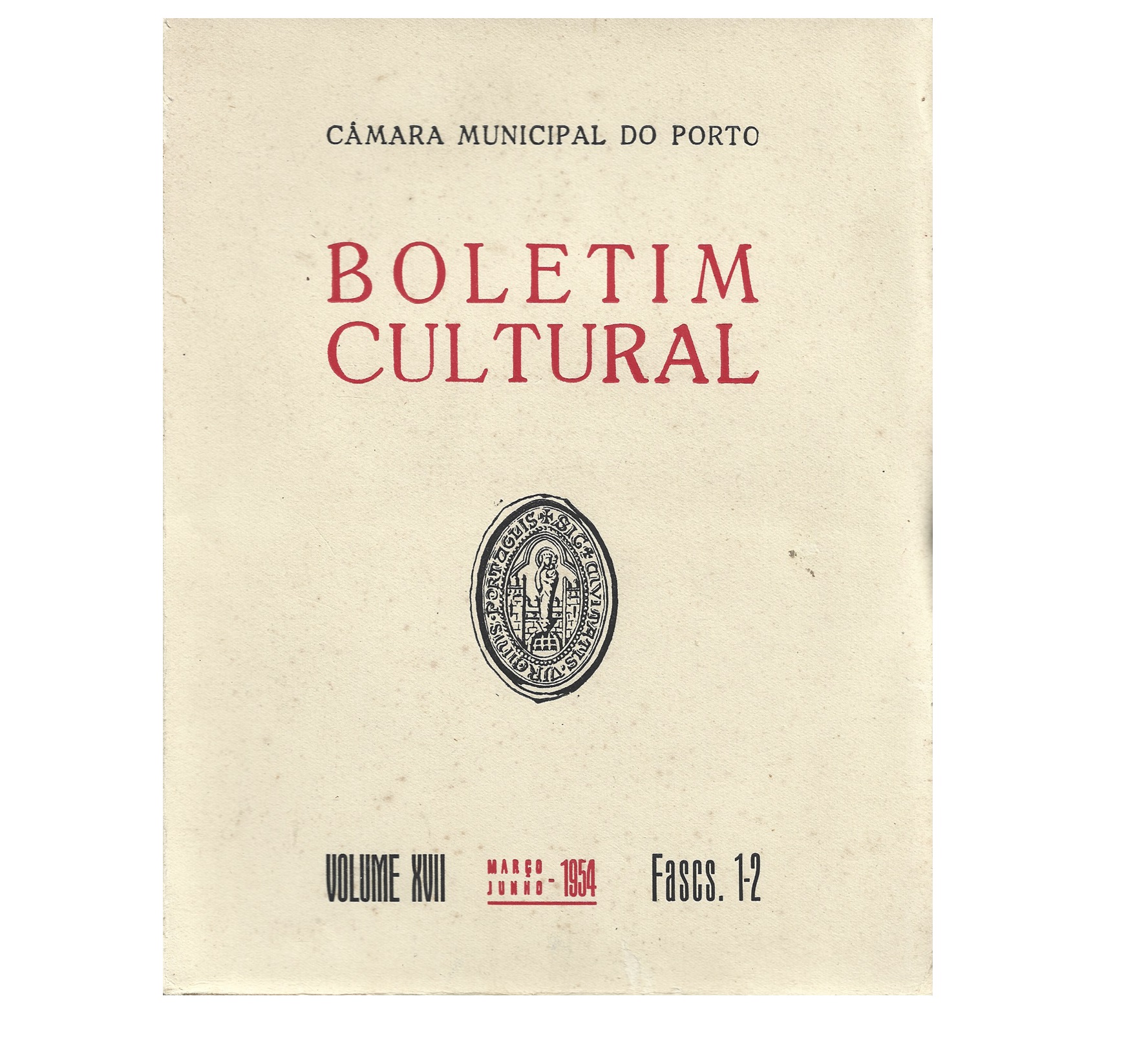 B. C. DO PORTO VOLUME XVII, 1954. FASCS. 1-2