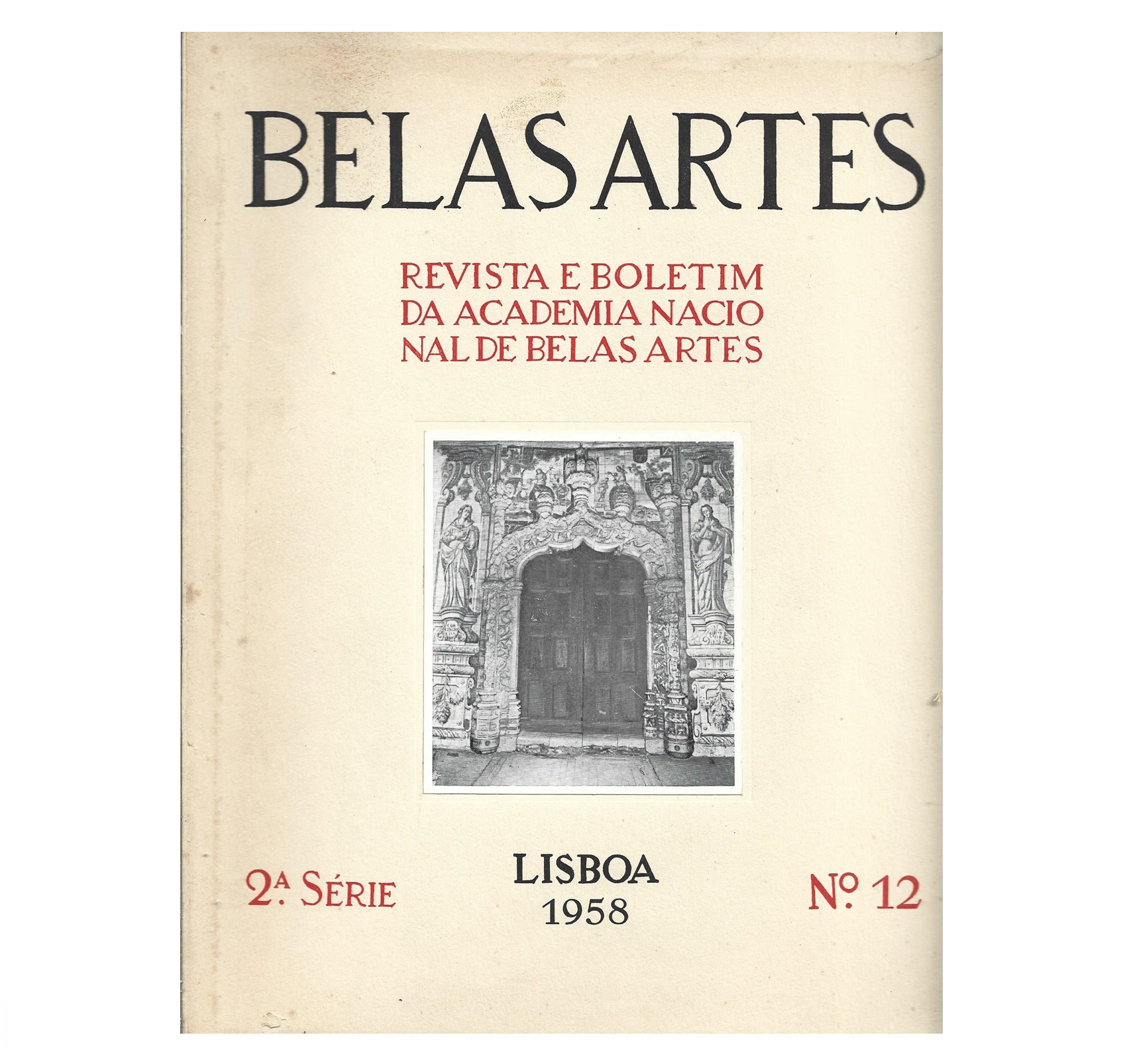BELAS-ARTES - 2ª SÉRIE Nº 12 - 1958