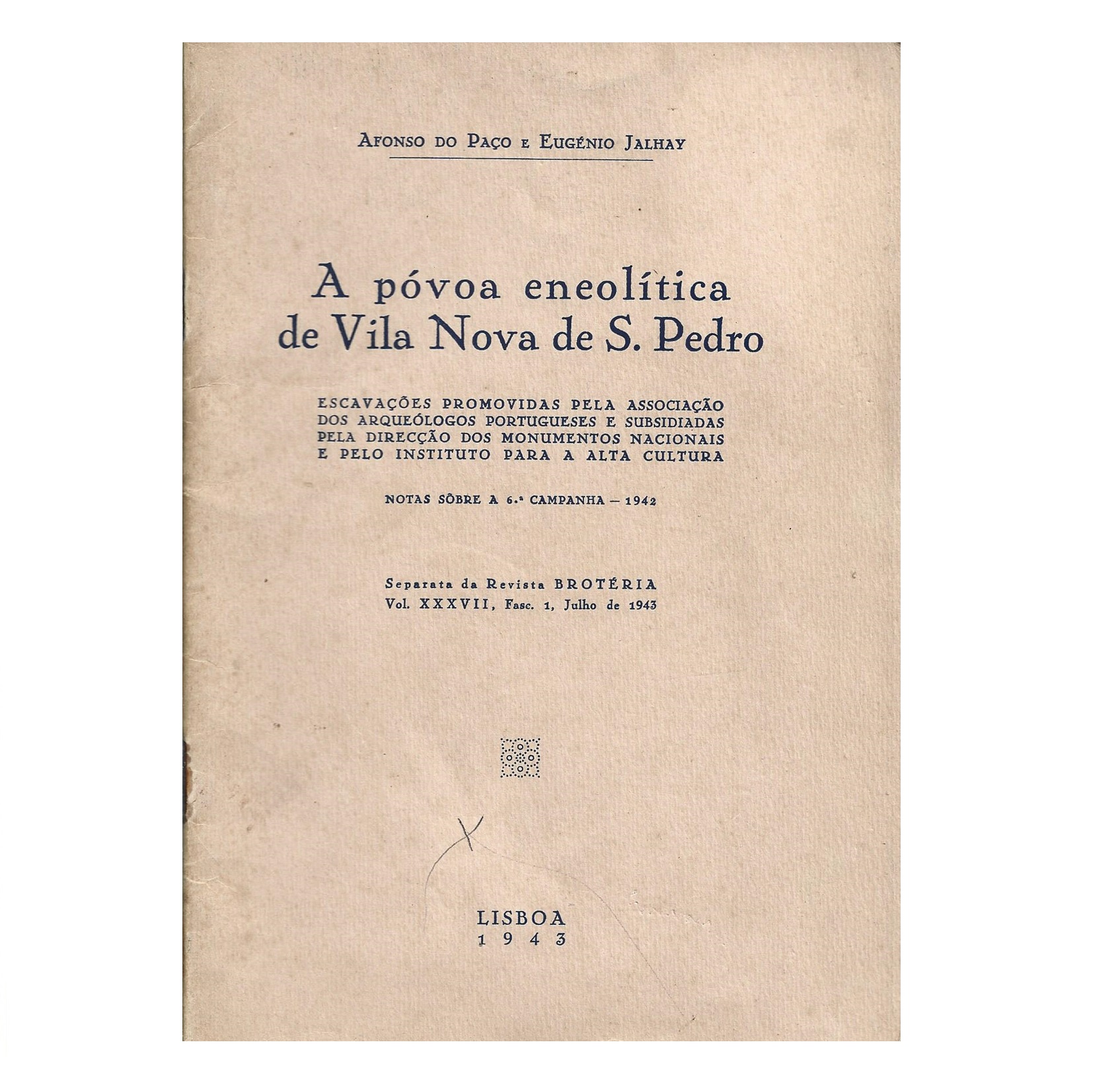 A PÓVOA ENEOLÍTICA DE VILA NOVA DE S. PEDRO.