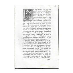 ALVARÁ DE 1793 - CHAPÉUS DE BRAGA E DO MINHO