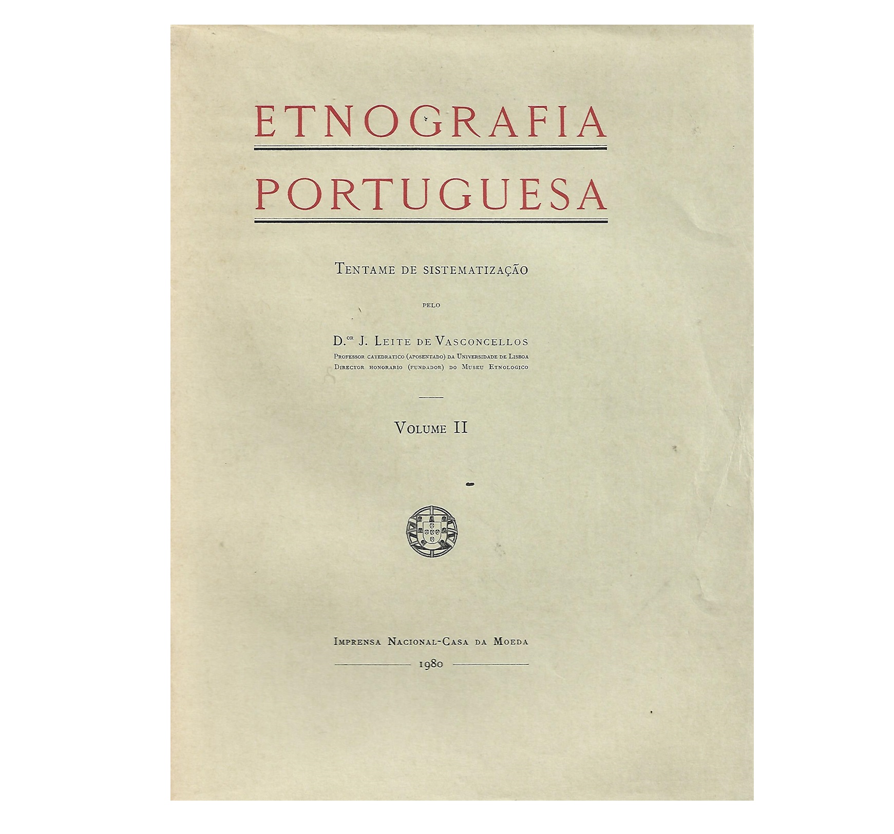ETNOGRAFIA PORTUGUESA.  VOL. II