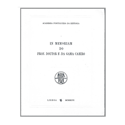 IN MEMORIAM DO PROF. DOUTOR F. DA GAMA CAEIRO