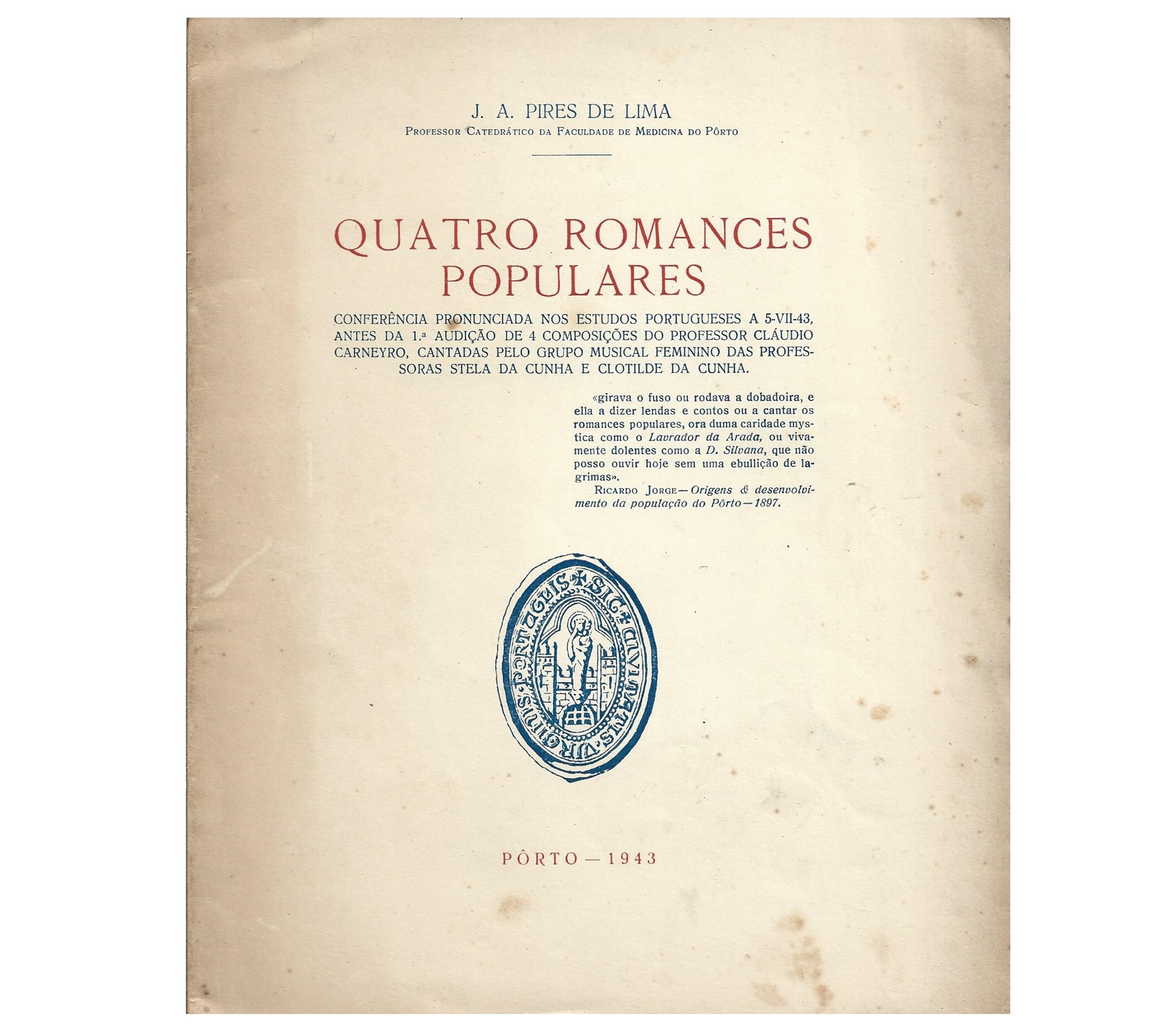 QUATRO ROMANCES POPULARES