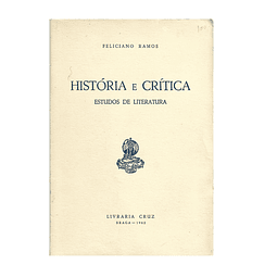 HISTÓRIA E CRÍTICA. ESTUDOS DE LITERATURA