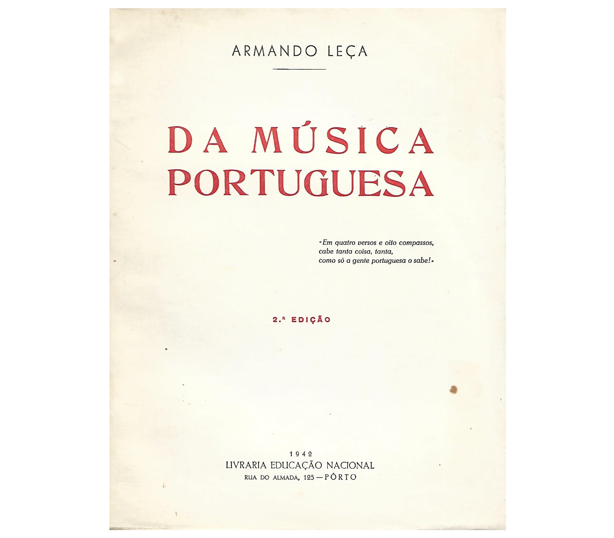 DA MÚSICA PORTUGUESA