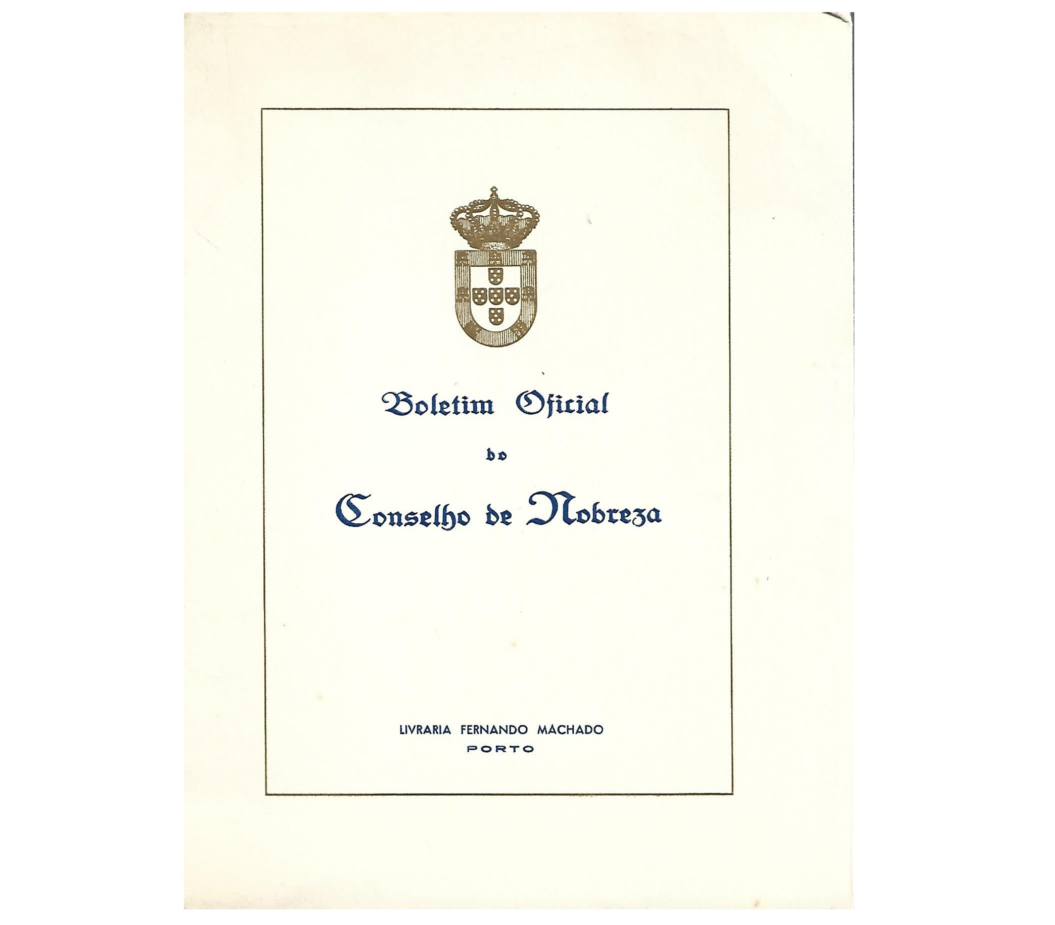 BOLETIM OFICIAL DO CONSELHO DE NOBREZA [1972].