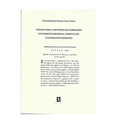 HISTÓRIA DA FORMAÇÃO DO DIREITO MEDIEVAL PORTUGUÊS