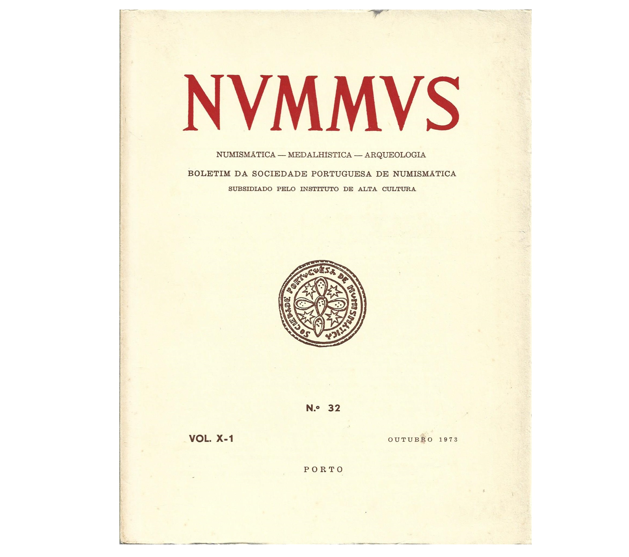 NUMMUS, BOLETIM DA SOCIEDADE PORTUGUESA DE NUMISMÁTICA.  nº 32