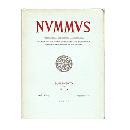 NUMMUS, BOLETIM DA SOCIEDADE PORTUGUESA DE NUMISMÁTICA.  nº 24 - SUPLEMENTO