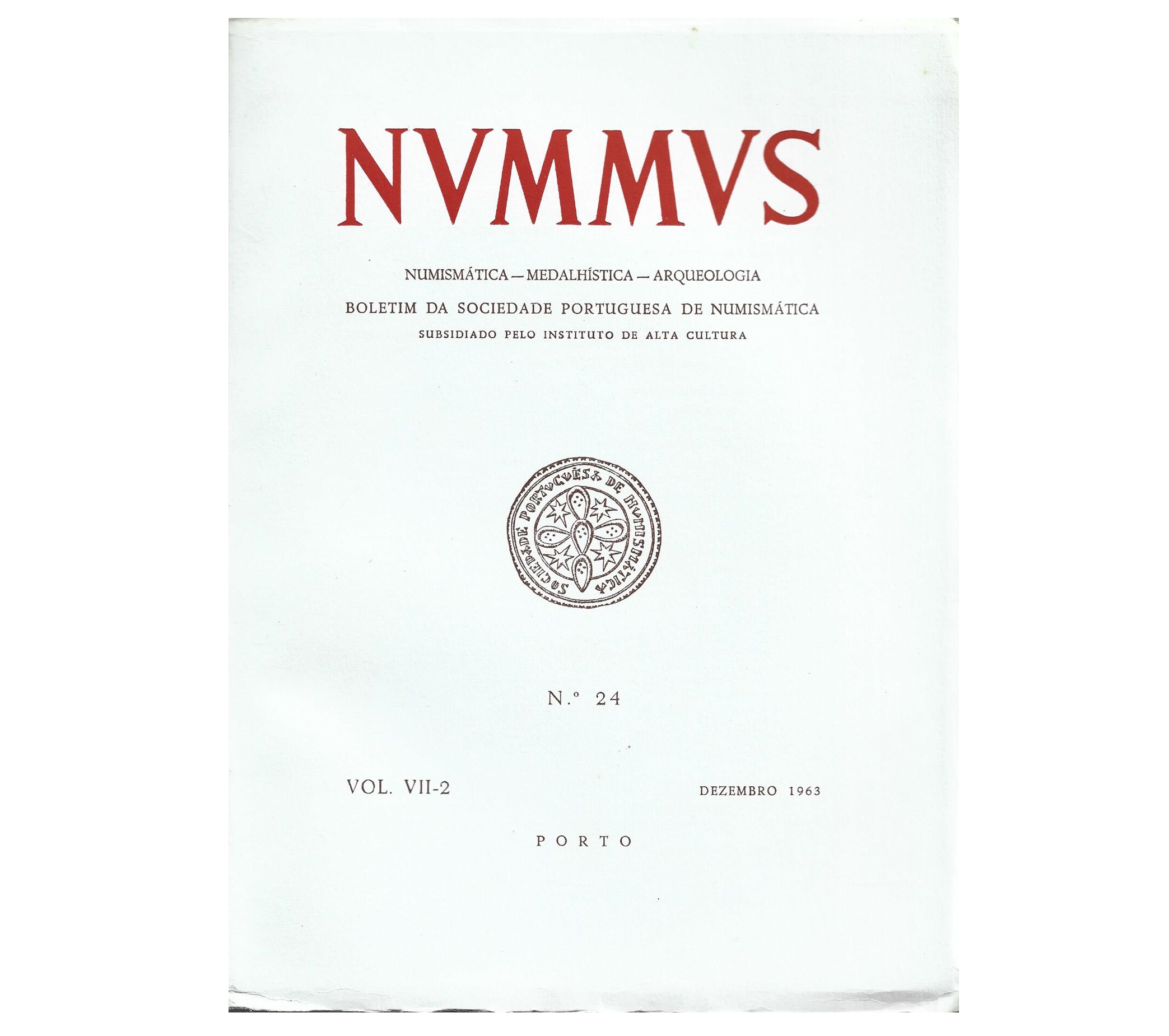 NUMMUS, BOLETIM DA SOCIEDADE PORTUGUESA DE NUMISMÁTICA.  nº 24