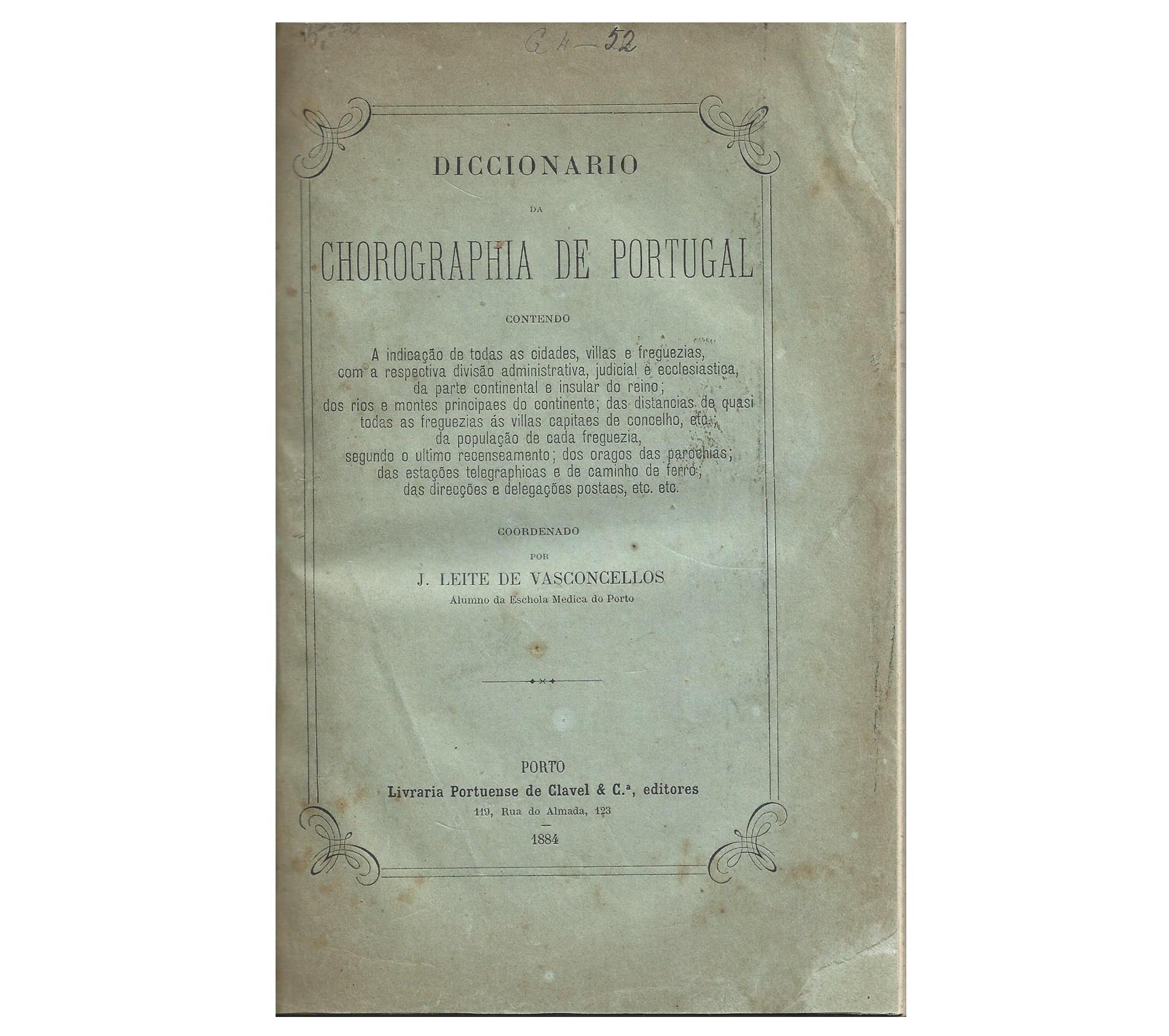 DICCIONARIO DA CHOROGRAPHIA DE PORTUGAL