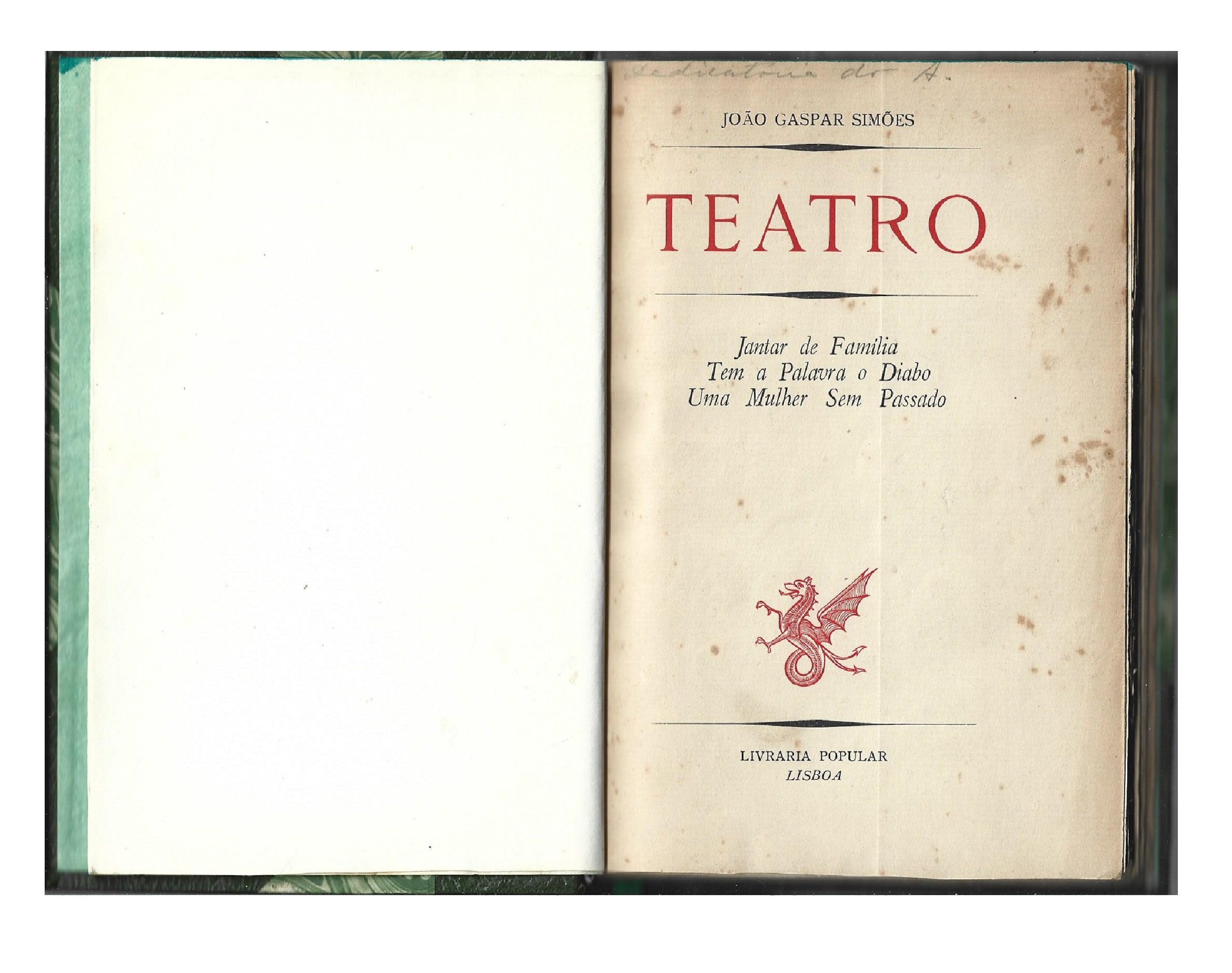 TEATRO [JOÃO GASPAR SIMÕES]