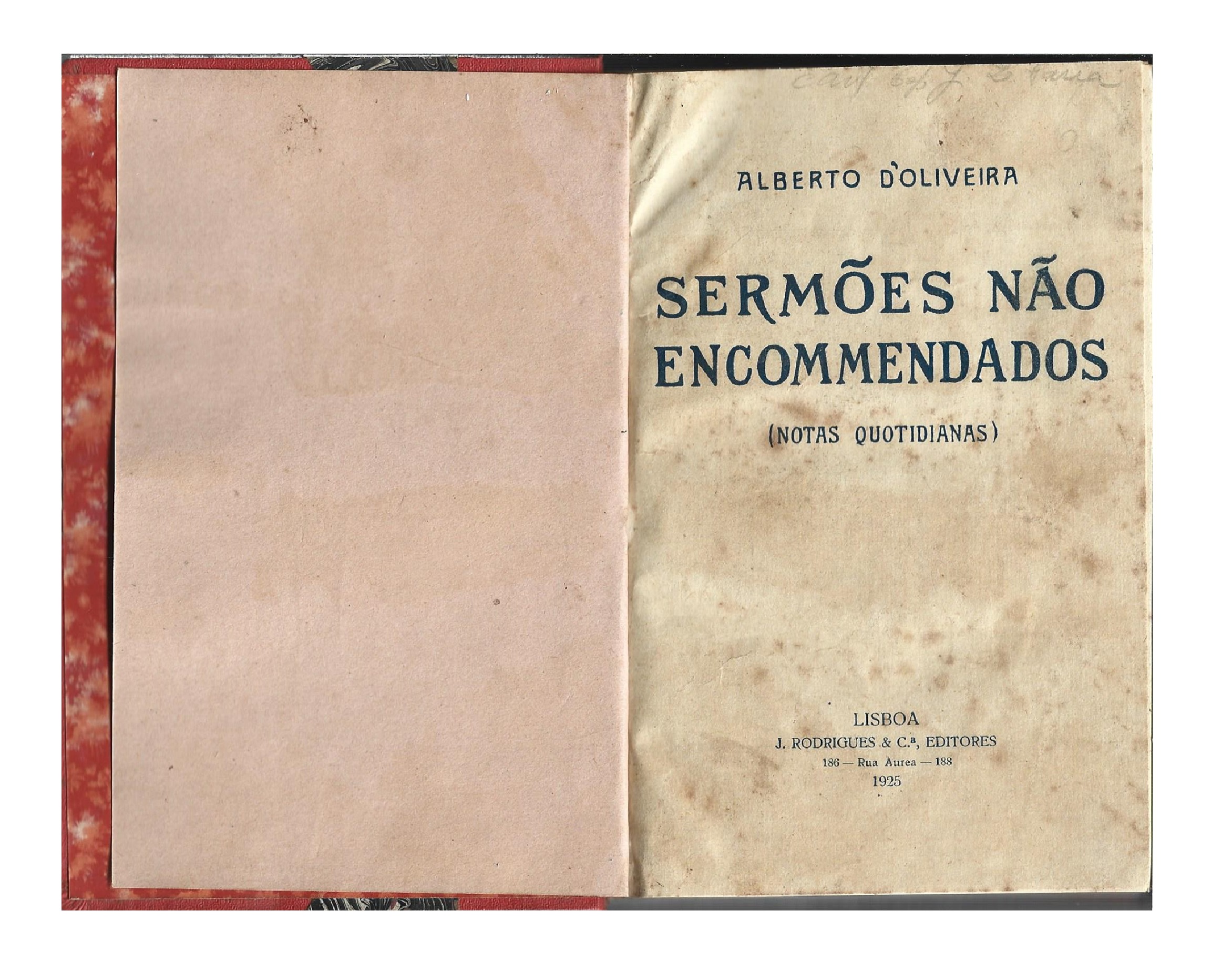 POMBOS-CORREIOS & SERMÕES: NOTAS QUOTIDIANAS [1913]