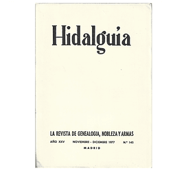 HIDALGUIA, NUM. 145 [GENEALOGIA E HERÁLDICA]