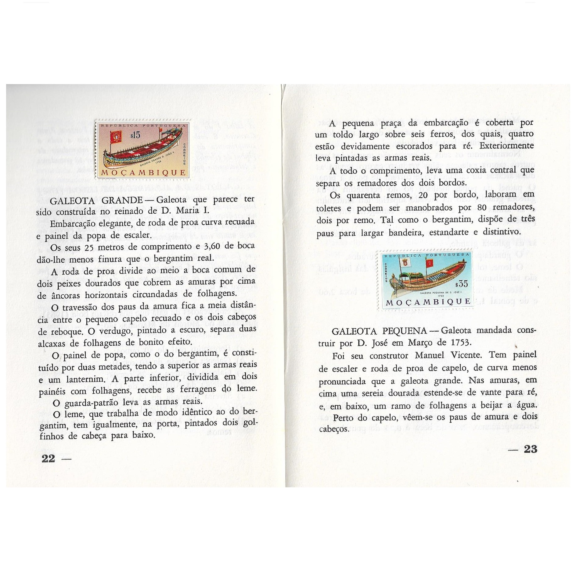 PLAQUETE HISTÓRICA DAS GALEOTAS E BERGANTINS REAIS.