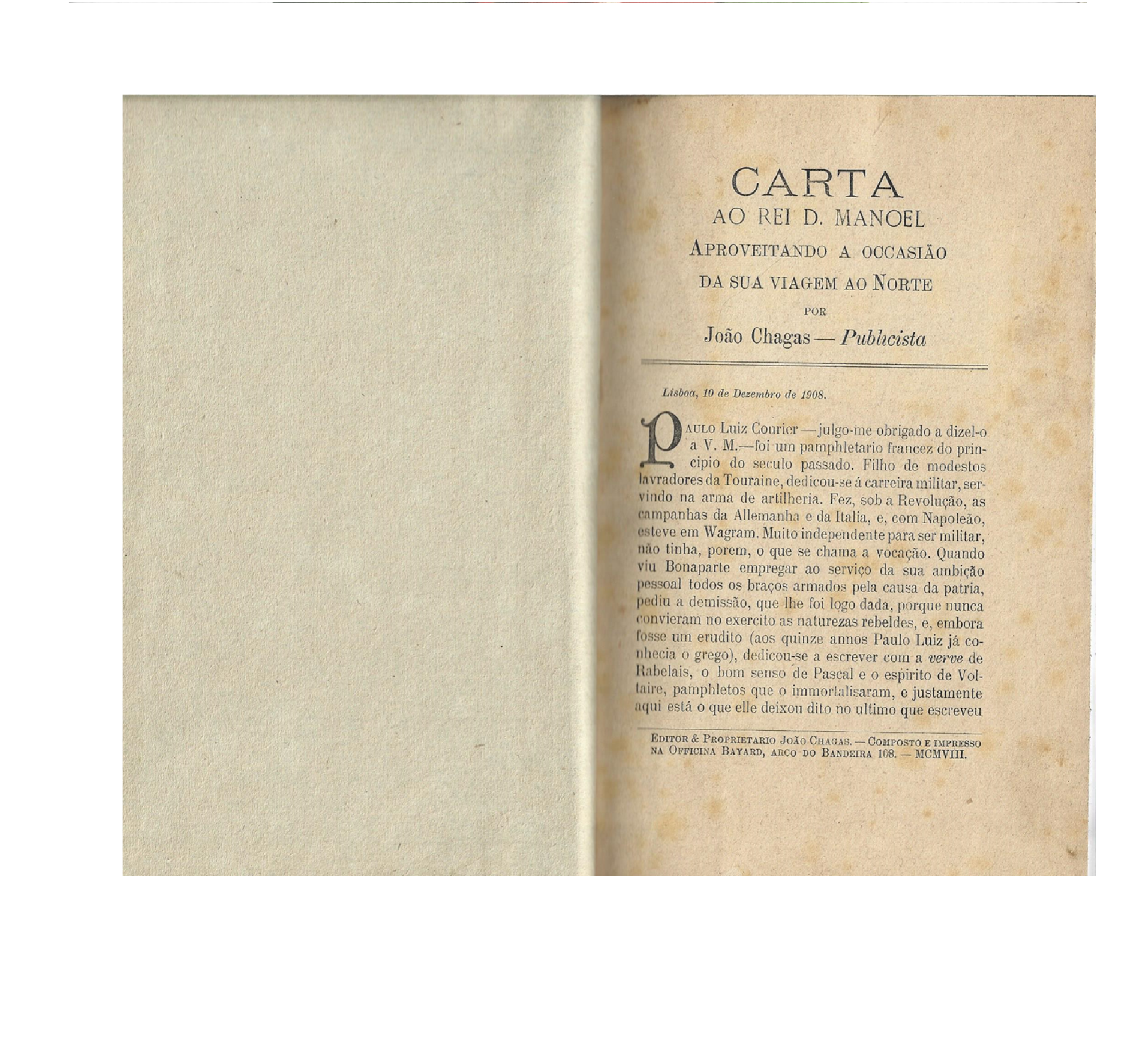 CARTAS POLÍTICAS  - JOÃO CHAGAS