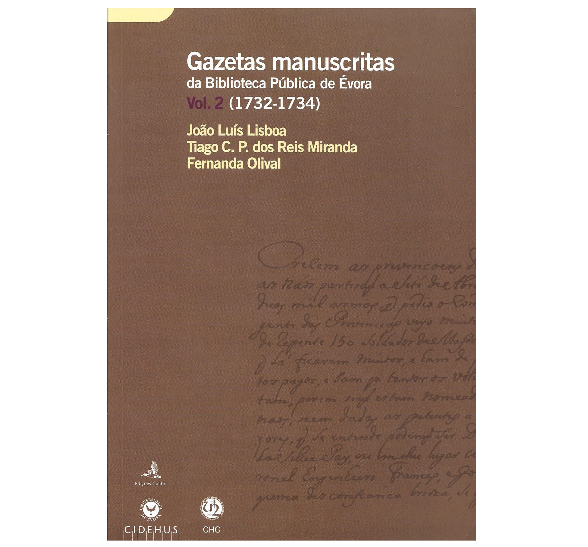 GAZETAS MANUSCRITAS DA BIBLIOTECA PÚBLICA DE ÉVORA (1729-1734).