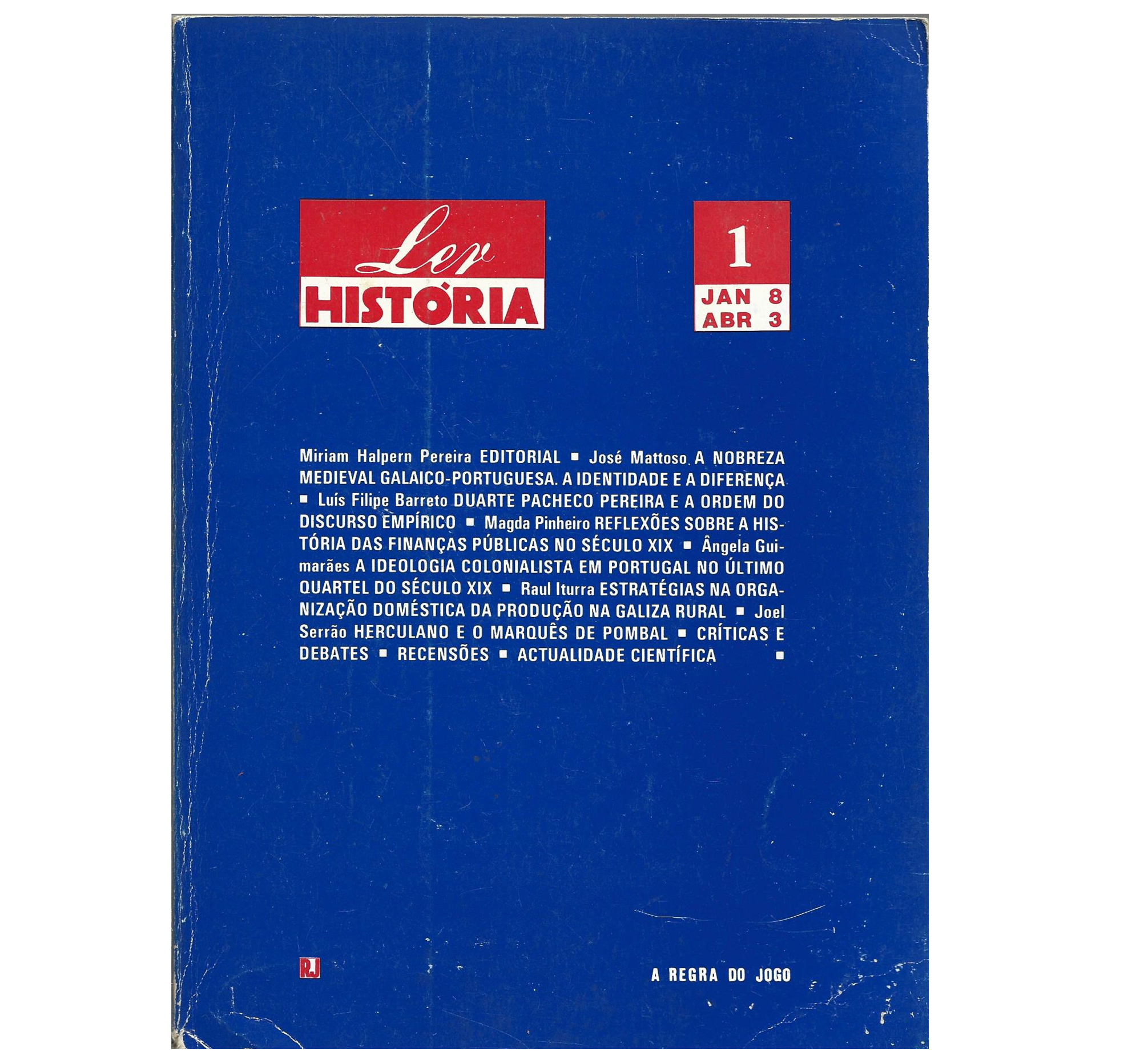 REVISTA LER HISTÓRIA Nº 11 de 1983
