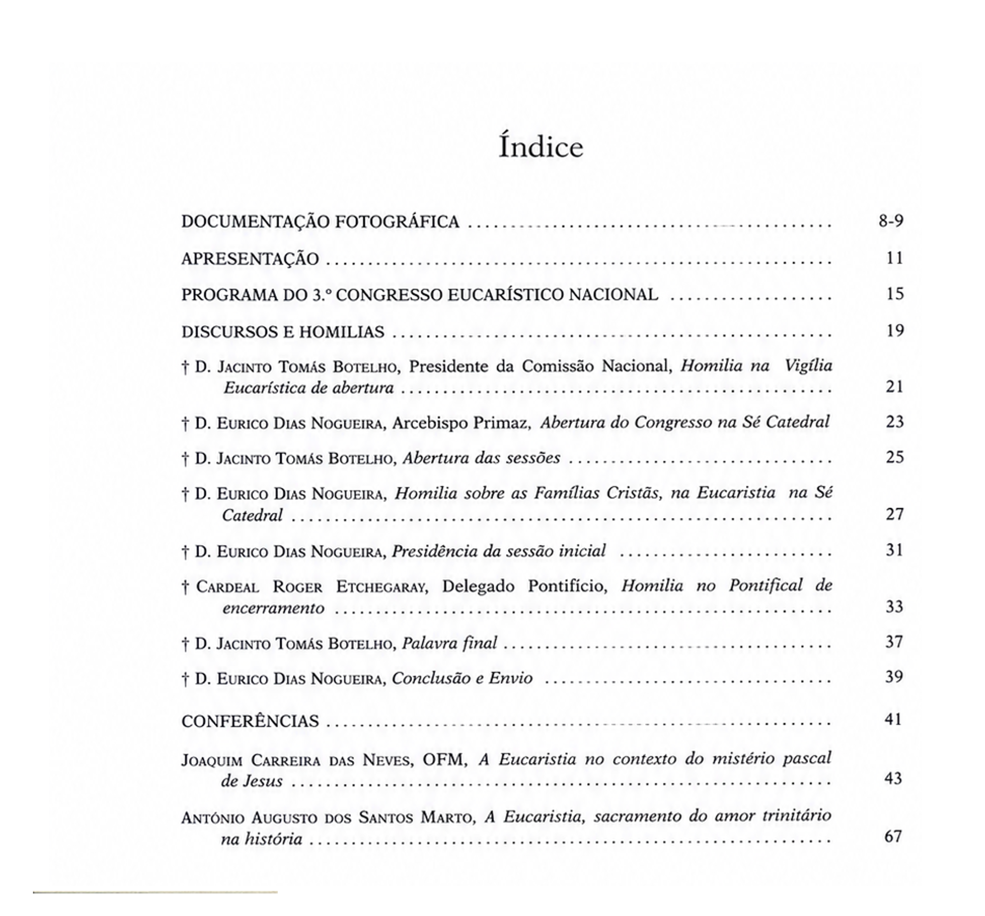 ACTAS [DO] 3.º CONGRESSO EUCARÍSTICO NACIONAL
